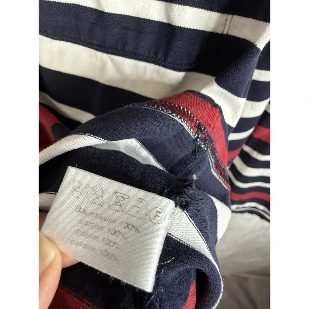 Zimmerli Long Sleeve Cotton Casual Pocket Striped Top In Multi Size M